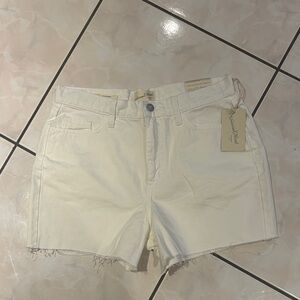 Women's white Denim boyfriend Shorts